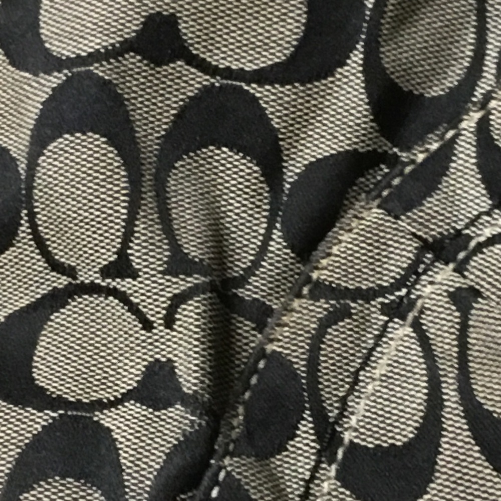 Coach Signature Hobo Shoulder Bag - Black & Khaki - Picture 8 of 11